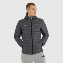 Ellesse Men's Lombardy Padded Jacket Dark Grey Marl