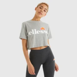 Ellesse Women's Alberta Cropped T-Shirt Grey Marl