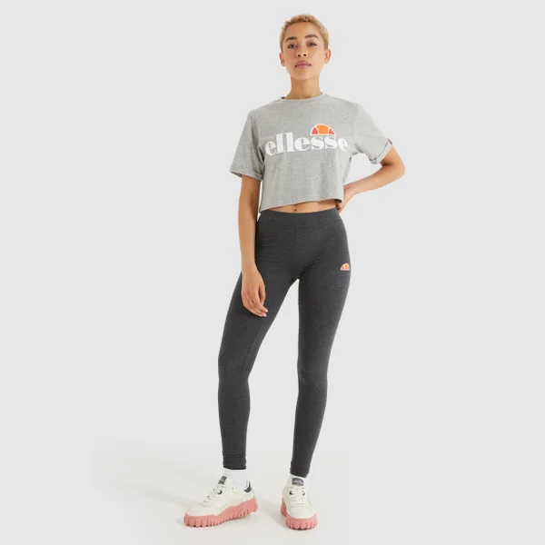 Ellesse Women's Alberta Cropped T-Shirt Grey Marl 4 Ellesse Women's Alberta Cropped T-Shirt Grey Marl - Image 2