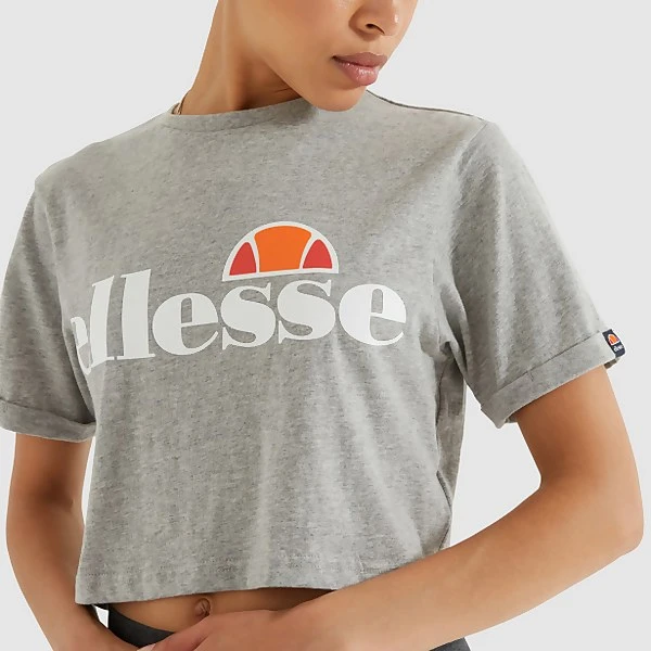Ellesse Women's Alberta Cropped T-Shirt Grey Marl 6 Ellesse Women's Alberta Cropped T-Shirt Grey Marl - Image 4