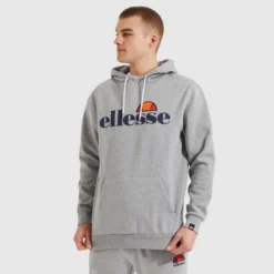 Ellesse Men's SL Gottero OH Hoody Grey Marl