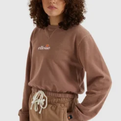 Ellesse Women's Popsy Cropped Sweatshirt Brown -Ellesse 13543364 8944946482635138