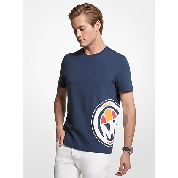 Men's MK X Ellesse Logo Cotton T-Shirt 3 Men's MK X Ellesse Logo Cotton T-Shirt