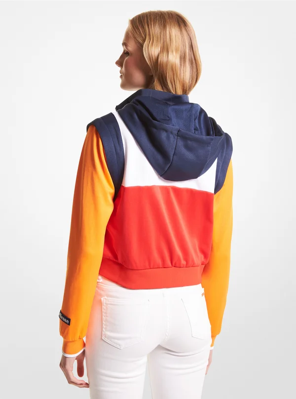 Women's MK X Ellesse Color-Block Cotton Blend Zip-Up Jacket 4 Women's MK X Ellesse Color-Block Cotton Blend Zip-Up Jacket - Image 2
