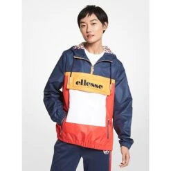 Women's MK X Ellesse Color-Block Cotton Blend Windbreaker