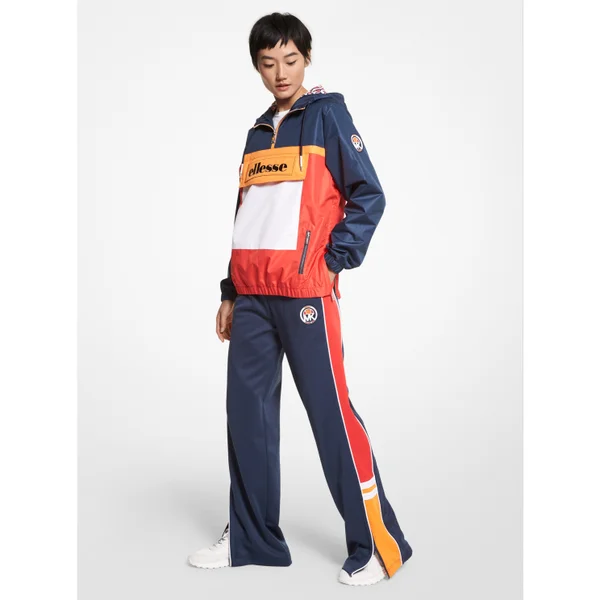 Women's MK X Ellesse Color-Block Cotton Blend Windbreaker 5 Women's MK X Ellesse Color-Block Cotton Blend Windbreaker - Image 3