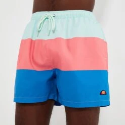 Ellesse Men's Vespore Swim Short Blue/Pink -Ellesse 13912299 8175032506946191