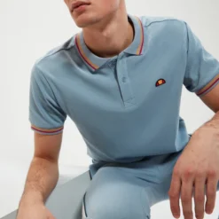 Ellesse Men's Rooks Polo Shirt Light Blue -Ellesse 13915832 5025032510929756