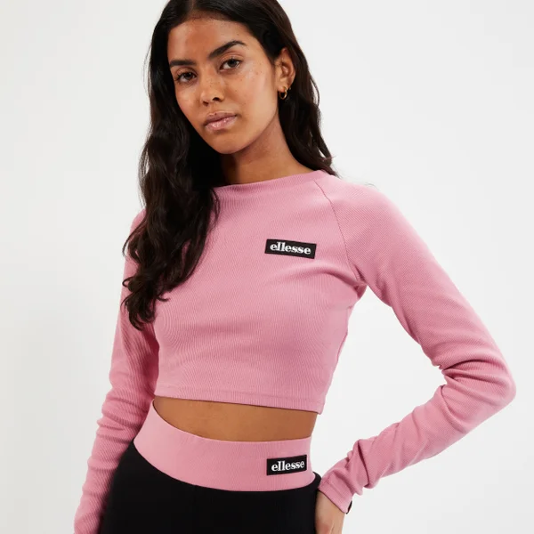 Ellesse Women's Linny Long Sleeve Crop T-shirt Pink 4 Ellesse Women's Linny Long Sleeve Crop T-shirt Pink - Image 2