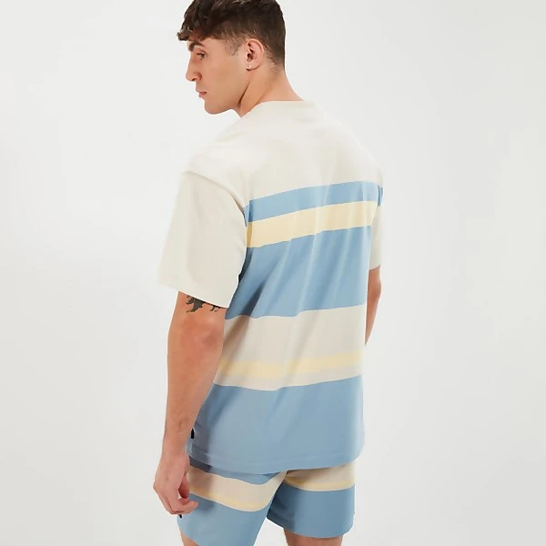Ellesse Men's Junos Tee Beige/Blue 6 Ellesse Men's Junos Tee Beige/Blue - Image 4