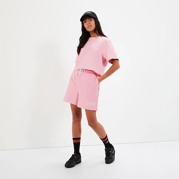 Ellesse Women's Guiditta Cropped Sweatshirt Pink 4 Ellesse Women's Guiditta Cropped Sweatshirt Pink - Image 2