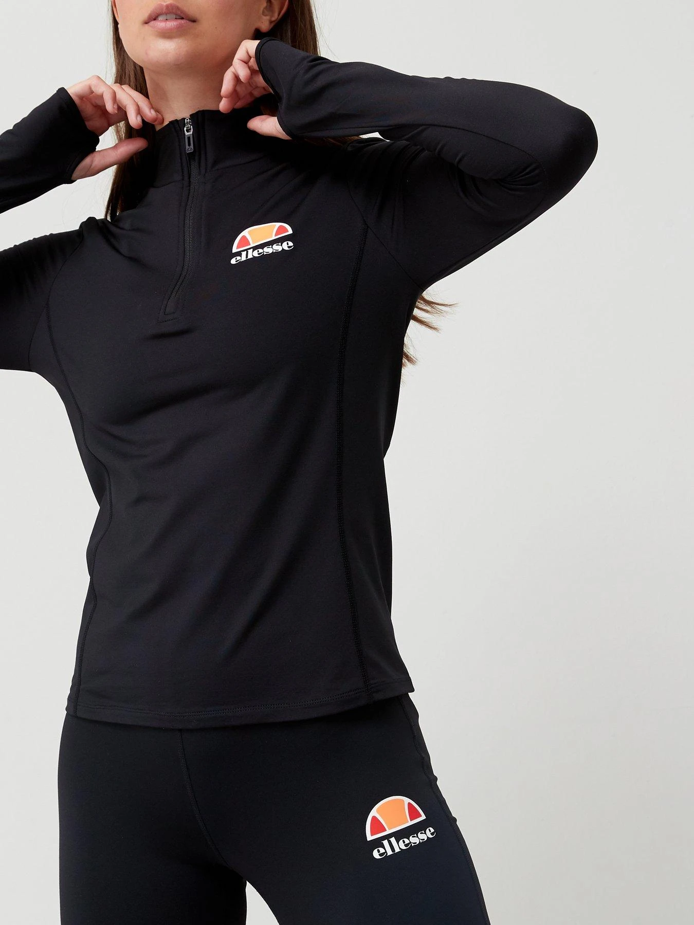 Ellesse Sofira 1/4 Zip Top - Black 3 Ellesse Sofira 1/4 Zip Top - Black