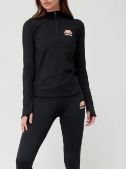 Ellesse Sofira 1/4 Zip Top - Black 9 Ellesse Sofira 1/4 Zip Top - Black -Ellesse T3V97 SQ4 0000000004 BLACK MDd