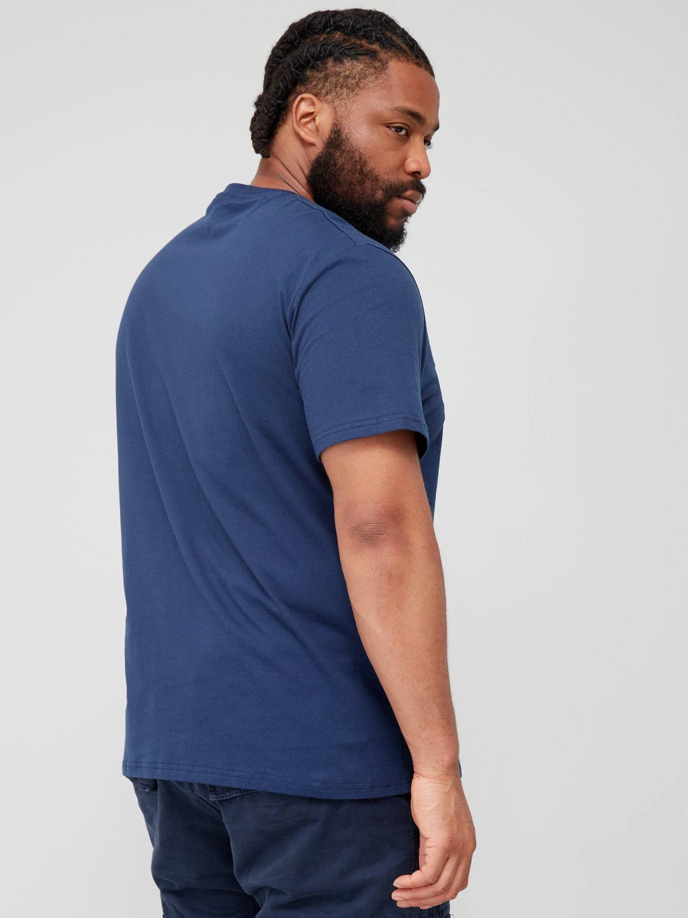 Ellesse Plus Size Prado Short Sleeve T-Shirt - Navy 4 Ellesse Plus Size Prado Short Sleeve T-Shirt - Navy - Image 2