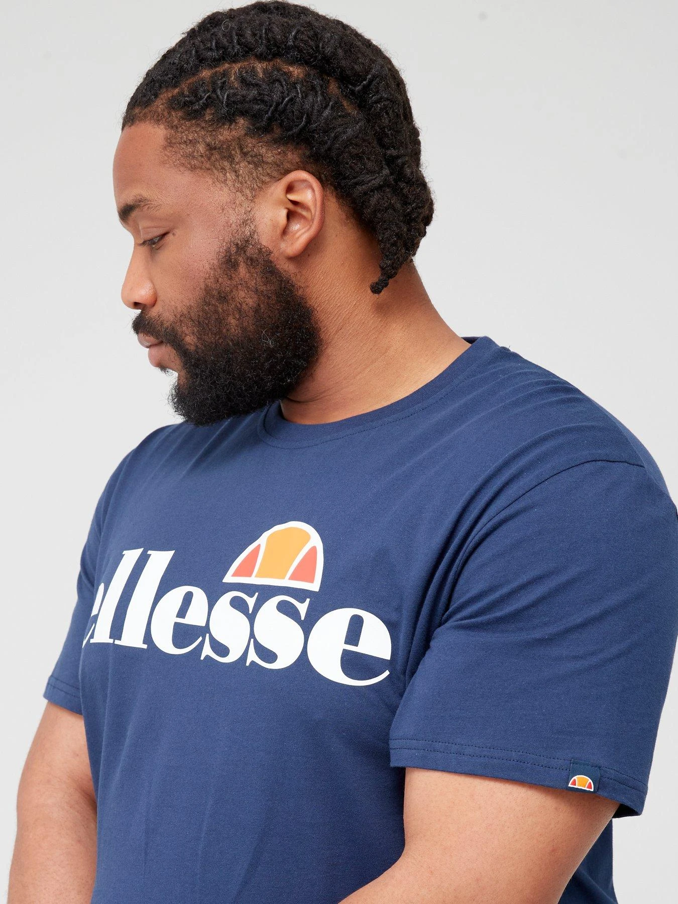 Ellesse Plus Size Prado Short Sleeve T-Shirt - Navy 6 Ellesse Plus Size Prado Short Sleeve T-Shirt - Navy - Image 4