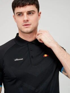Ellesse Golf Alberto Polo Shirt - Black  -Ellesse VE8HR SQ4 0000000004 BLACK MDd