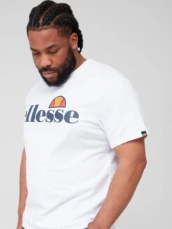 Ellesse Plus Size Prado Short Sleeve T-Shirt - White -Ellesse VE8IB SQ4 0000000013 WHITE MDd