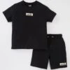 Ellesse Boys Idrica T-shirt And Short Set Junior - Black -Ellesse VGI6O SQ1 0000000004 BLACK SLf
