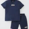 Ellesse Boys Idrica T-Shirt And Short Set Junior - Navy -Ellesse VGI6P SQ1 0000000048 NAVY SLf
