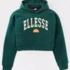 Ellesse Older Girls Lacase Crop Hoody -Ellesse VM9SS SQ1 0000000630 DARK GREEN SLf