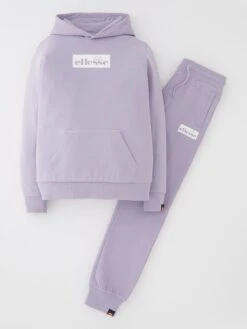 Ellesse Junior Girls Cercare Hoodie Tracksuit
